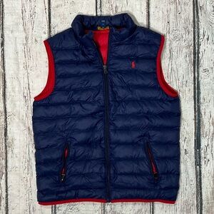 Polo Ralph Lauren Youth Boys Puffer Blue Vest Coat Jacket